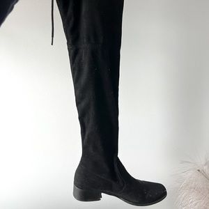 Suede knee high boot